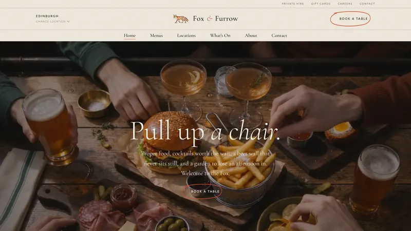 Fox & Furrow homepage