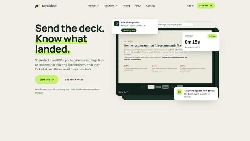 SendDeck homepage