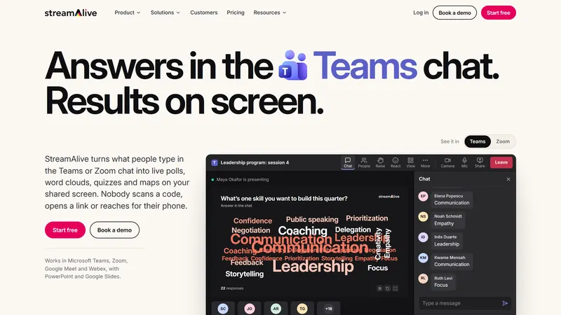 StreamAlive homepage